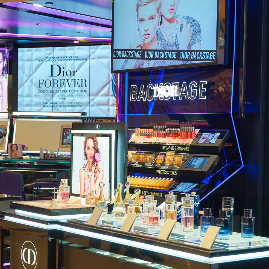 Dior visual merchandising at Harrods, London
